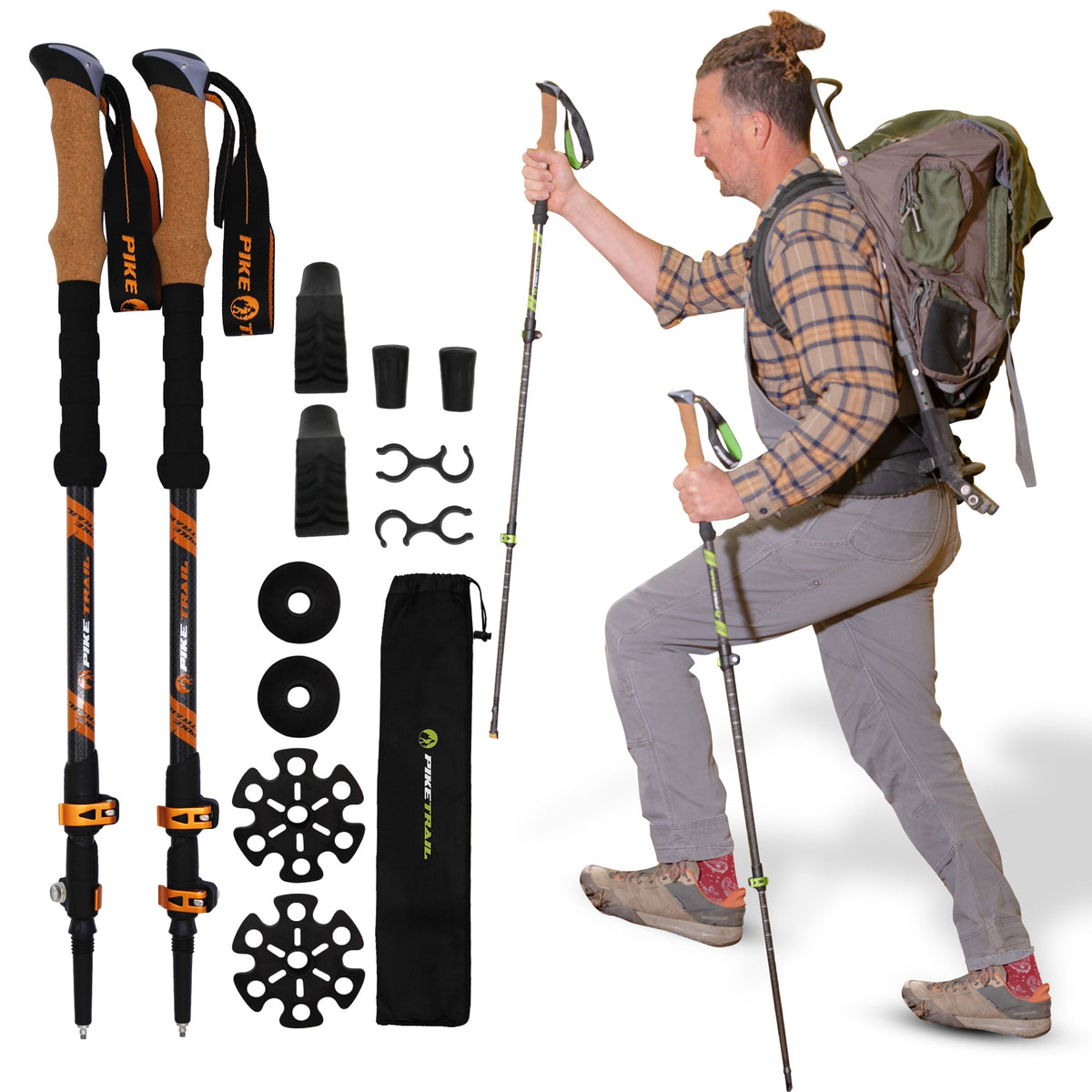 Pike Trail Carbon Fiber Trekking Poles