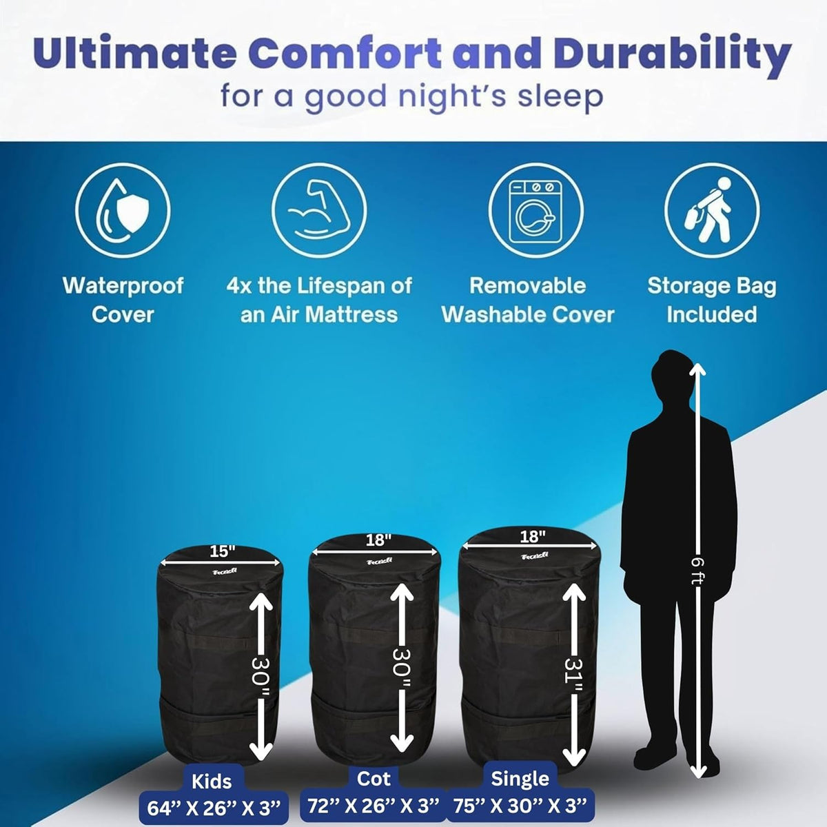 Matrix Air-Cell Memory Foam Camping Mattress