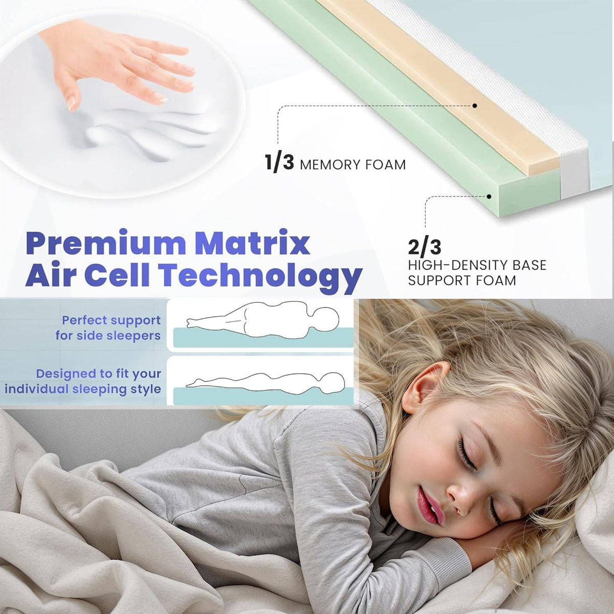 Matrix Air-Cell Memory Foam Camping Mattress