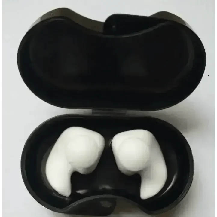 Blue Silicone Water Sports Earplugs Hypoallergenic