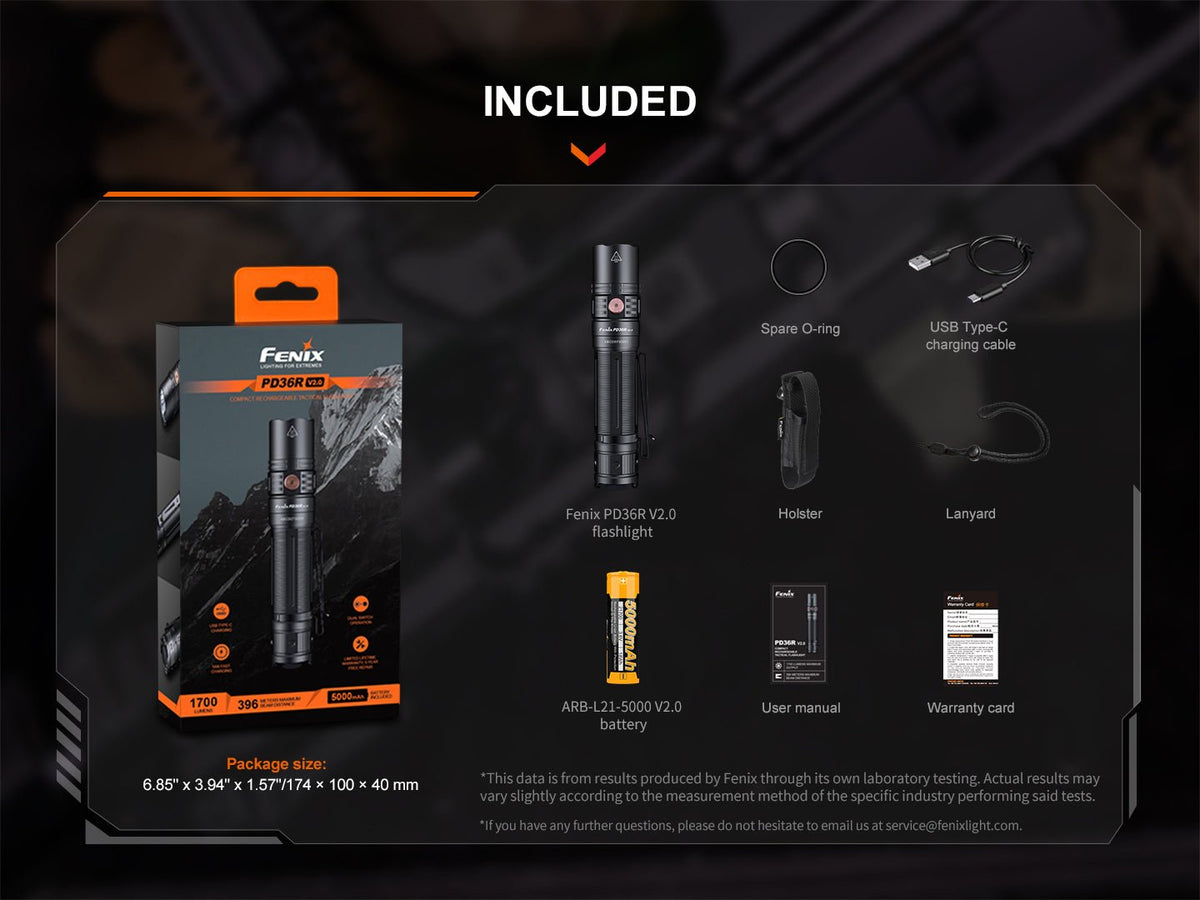 Fenix PD36R V2 Rechargeable Flashlight