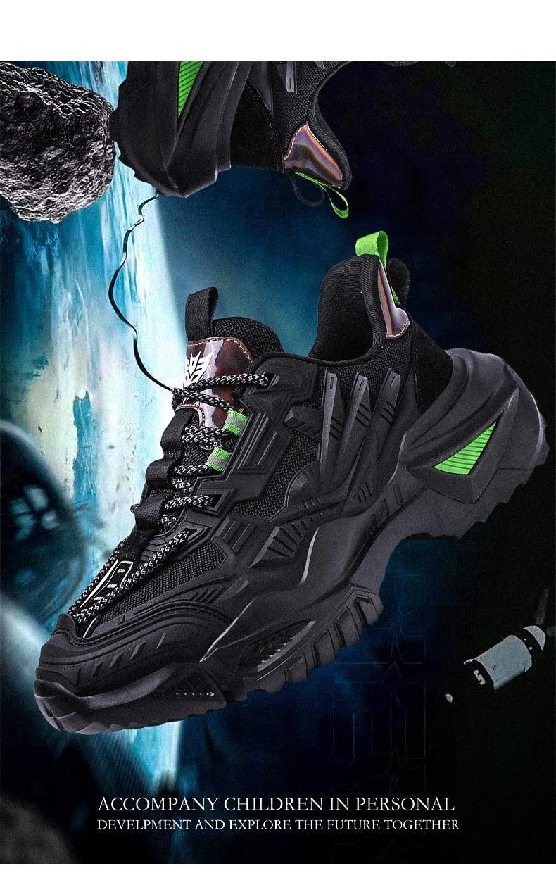 Mens Strong Casual Fashion Chunky Sneakers Height Increasing Spring Thick Sole Footwear Fashion High Quality Sneakers Slip on Walking Shoes High Top Casual Shoes For Men