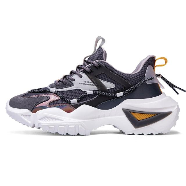 Mens Strong Casual Fashion Chunky Sneakers Height Increasing Spring Thick Sole Footwear Fashion High Quality Sneakers Slip on Walking Shoes High Top Casual Shoes For Men