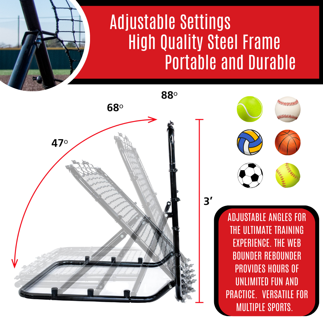 3×3 Portable Multi-Sport Rebounder Net